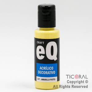 ACRIL.DECOR.EQ 307 AMARILLO PASTEL 50ML X 6 UNIDADES